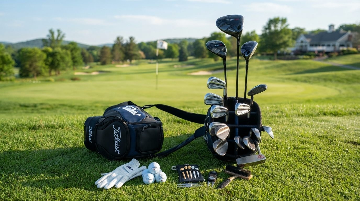 Equipo de golf en el campo de Larrabea